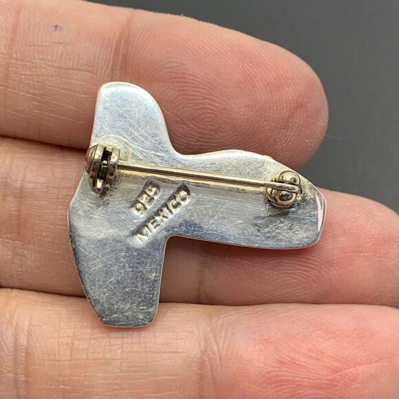 Vintage Sterling Silver 925 Toe Shoe Brooch Ballet Slippers Pin 1" by 1" - Picture 4 of 7